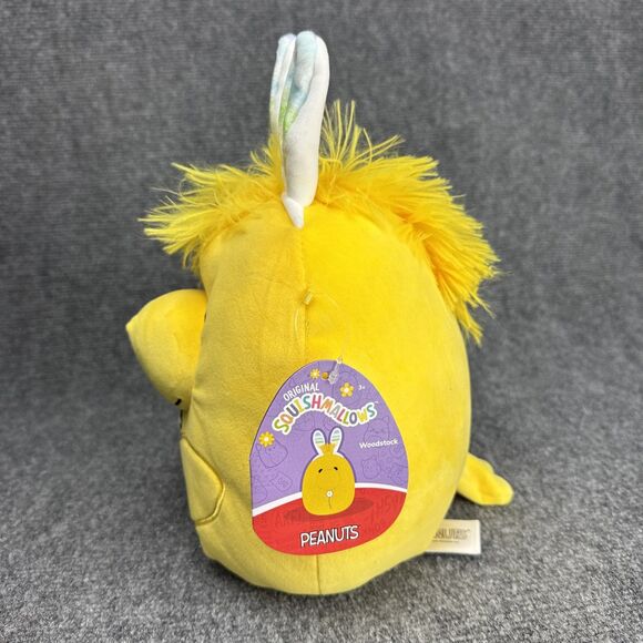 NEW Squishmallows Peanut’s 8" Woodstock Plush With Bunny Ears & Flower - Picture 2 of 6